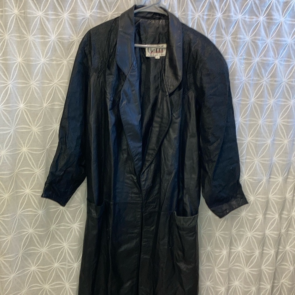 Vintage G-III Leather Fashions Long Leather Jacket - Picture 14 of 14